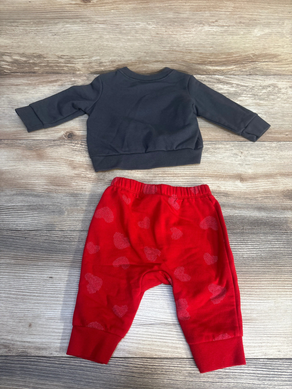 Cat & Jack 2pc Dino Cupid Sweatshirt Set Grey sz 0-3m
