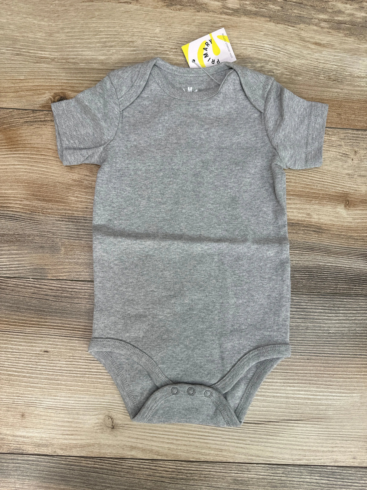 NEW Primary Solid Organic Bodysuit Grey sz 6-9m