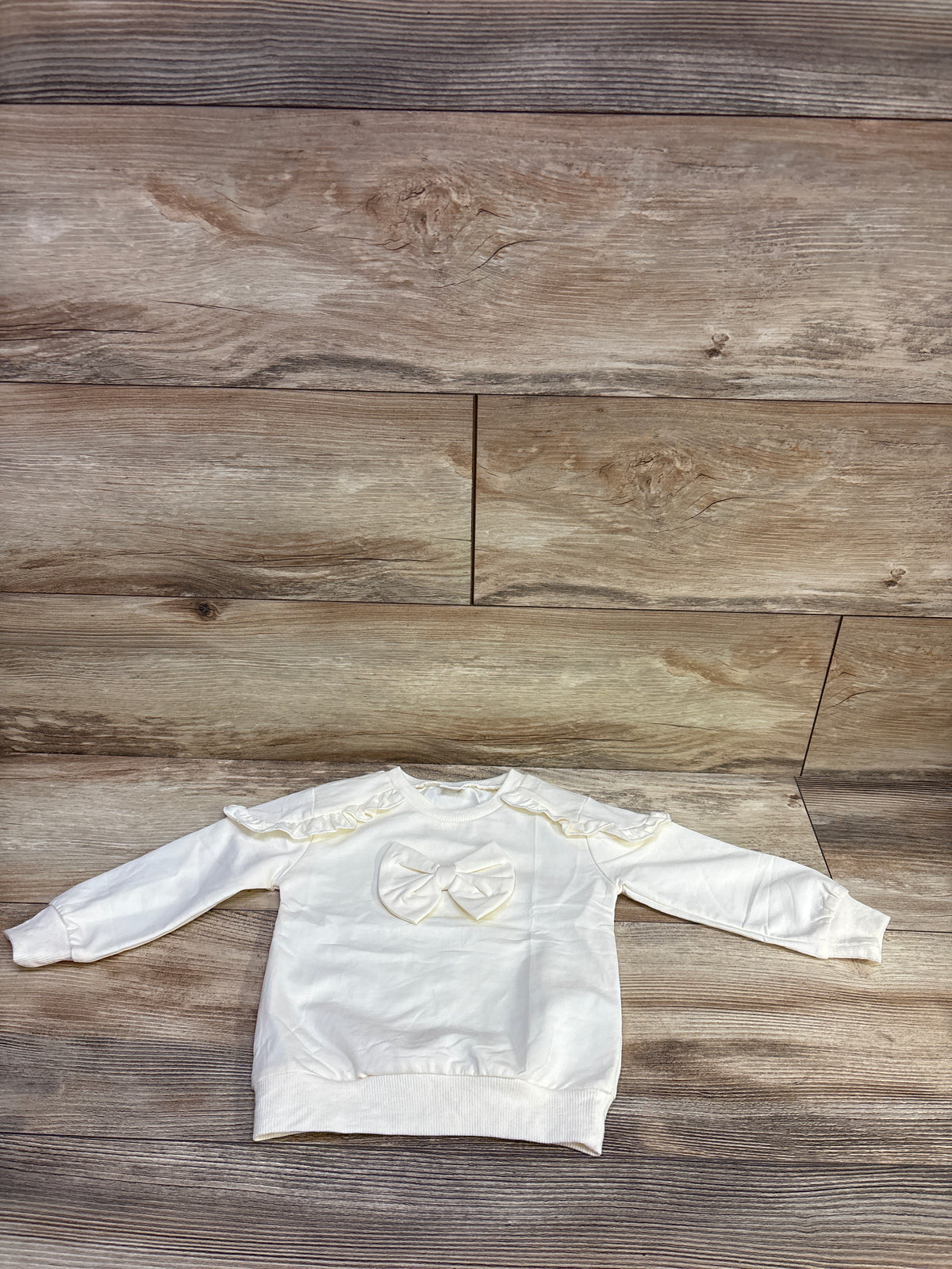 Ccpelsie Bow Pullover Sweatshirt Ivory sz 12-18m