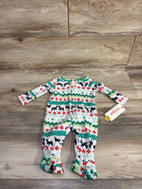 NEW Cat & Jack Velour Fair Isle Sleeper White sz Newborn