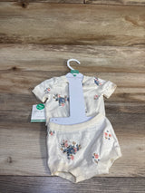NEW Little Planet 2pc Organic Floral Shirt & Shirts Set Ivory sz Newborn