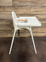 IKEA ANTILOP High Chair with Tray, White