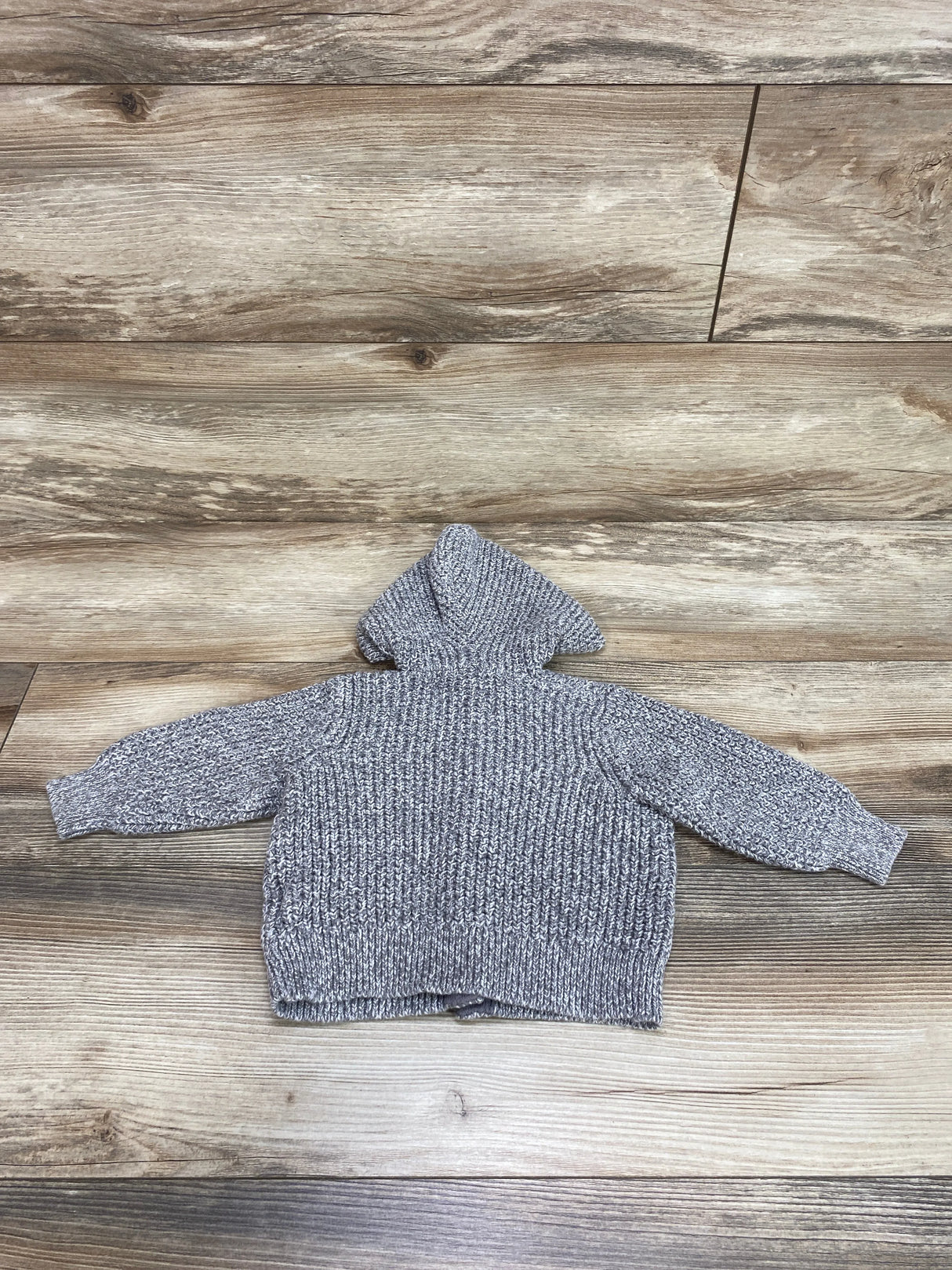 Old Navy Hooded Button-Front Knit Cardigan Grey sz 12-18m