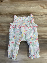 Mudpie Bunny Floral Jumpsuit White sz 3-6m