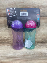 NEW Nuby Thirsty Kids Sip It Sport Cup with Soft Spout and Lid 2Pk - 12oz