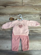 NEW Rabbit Bear 2pc Sweatshirt & Joggers Set Pink sz 3-6m