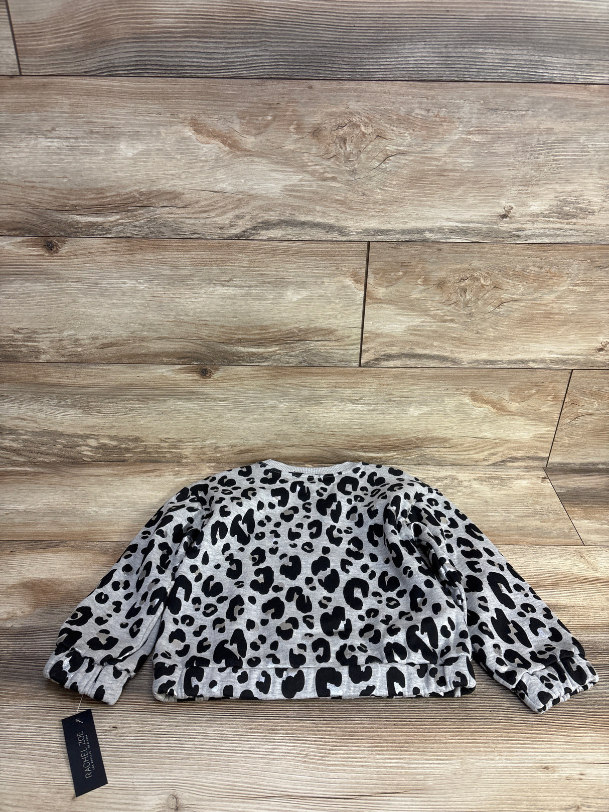 NEW Rachel Zoe Leopard Sweatshirt Grey sz 5/6