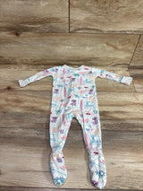 Kickee Pants Bamboo Zippered Footie Blue sz 3-6m