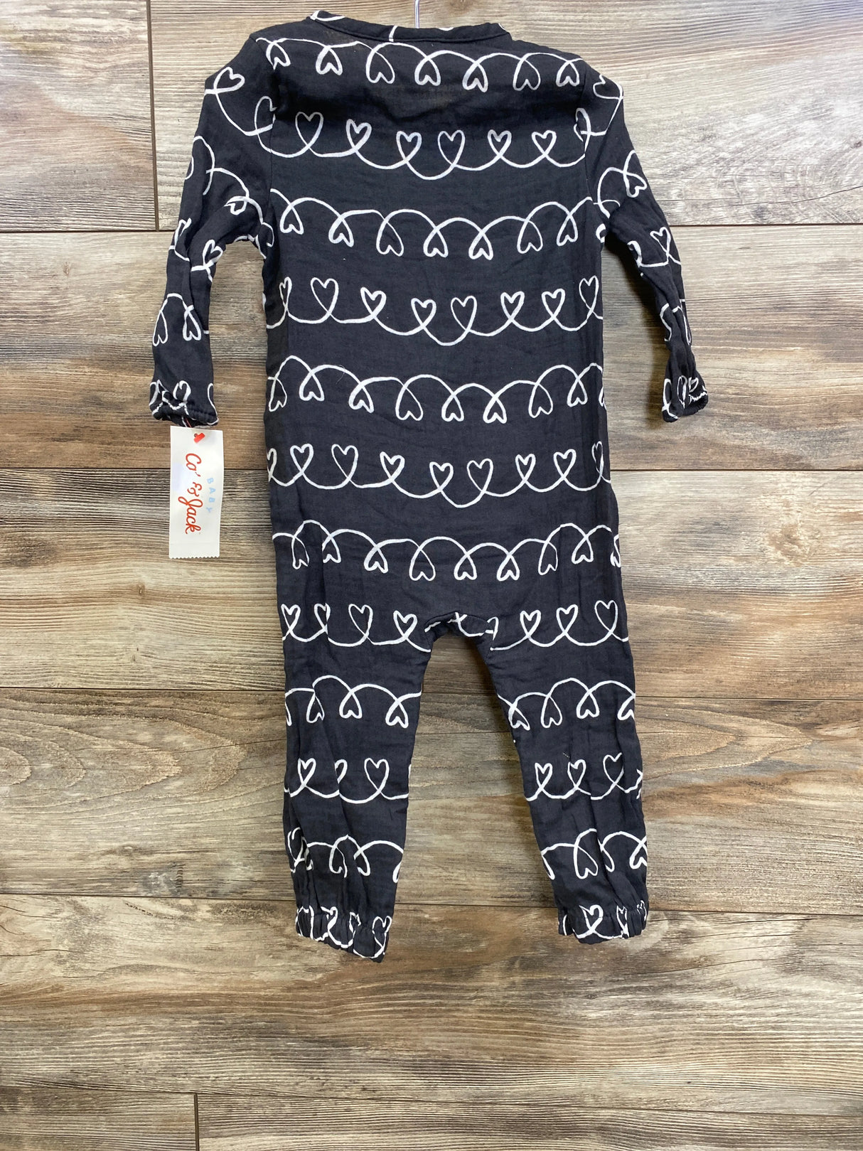 NEW Cat & Jack Heart Print Coverall Grey sz 18m