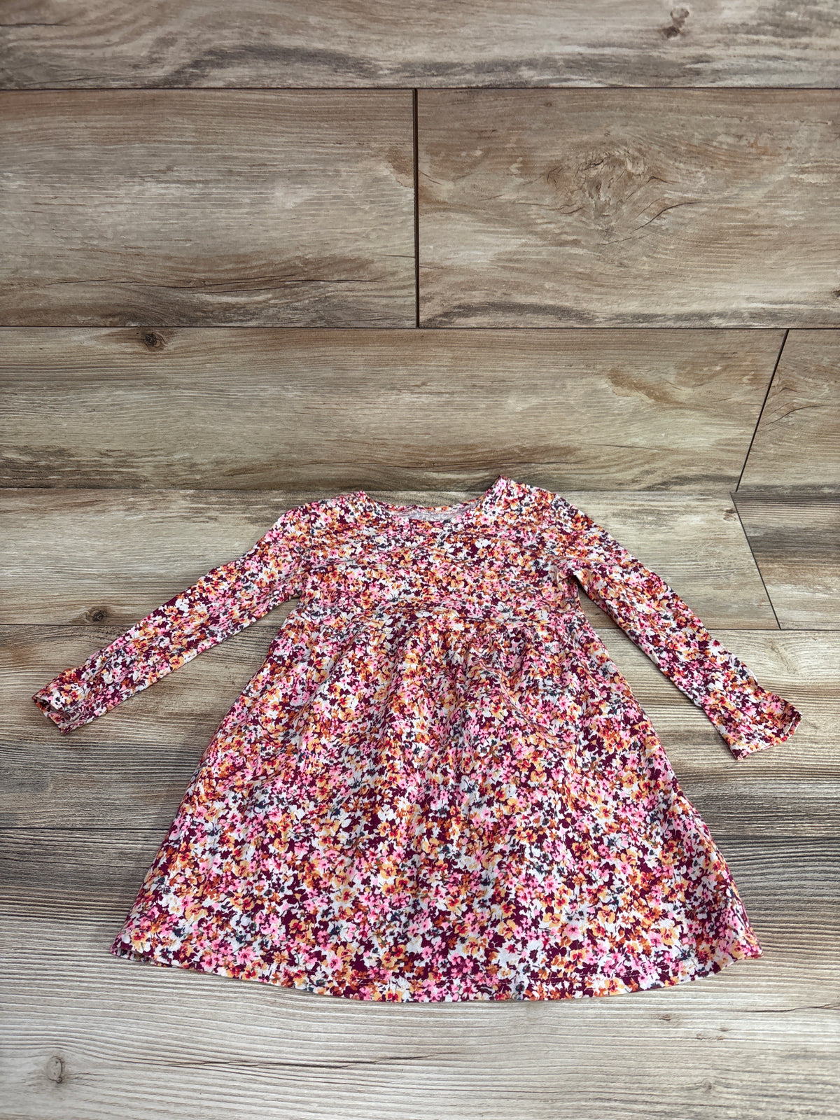 Old Navy Floral Long Sleeve Dress Red sz 2T