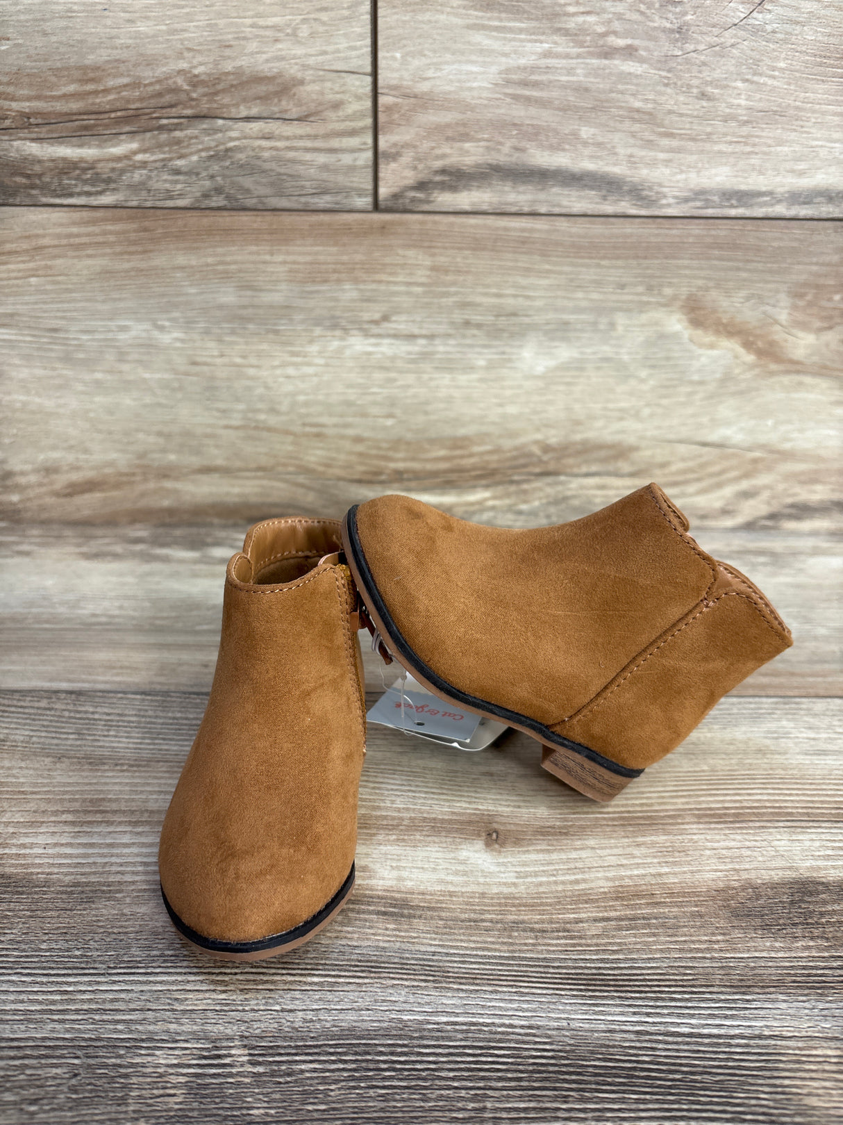 NEW Cat & Jack Penelope Zipper Booties Cognac sz 5c