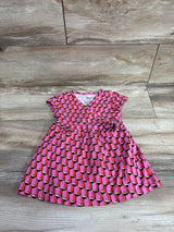 Diane Von Furstenberg Faux Wrap Dress Geometric Pink sz 2T