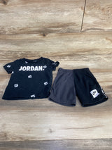 Jordan 2pc Shirt & Shorts Black sz 2T