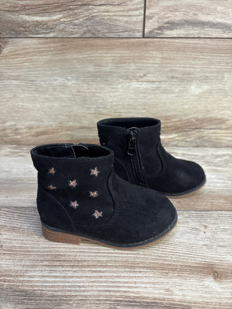 Cat & Jack Star Opal Zipper Ankle Boots Black sz 5c - Me n Mommy To Be