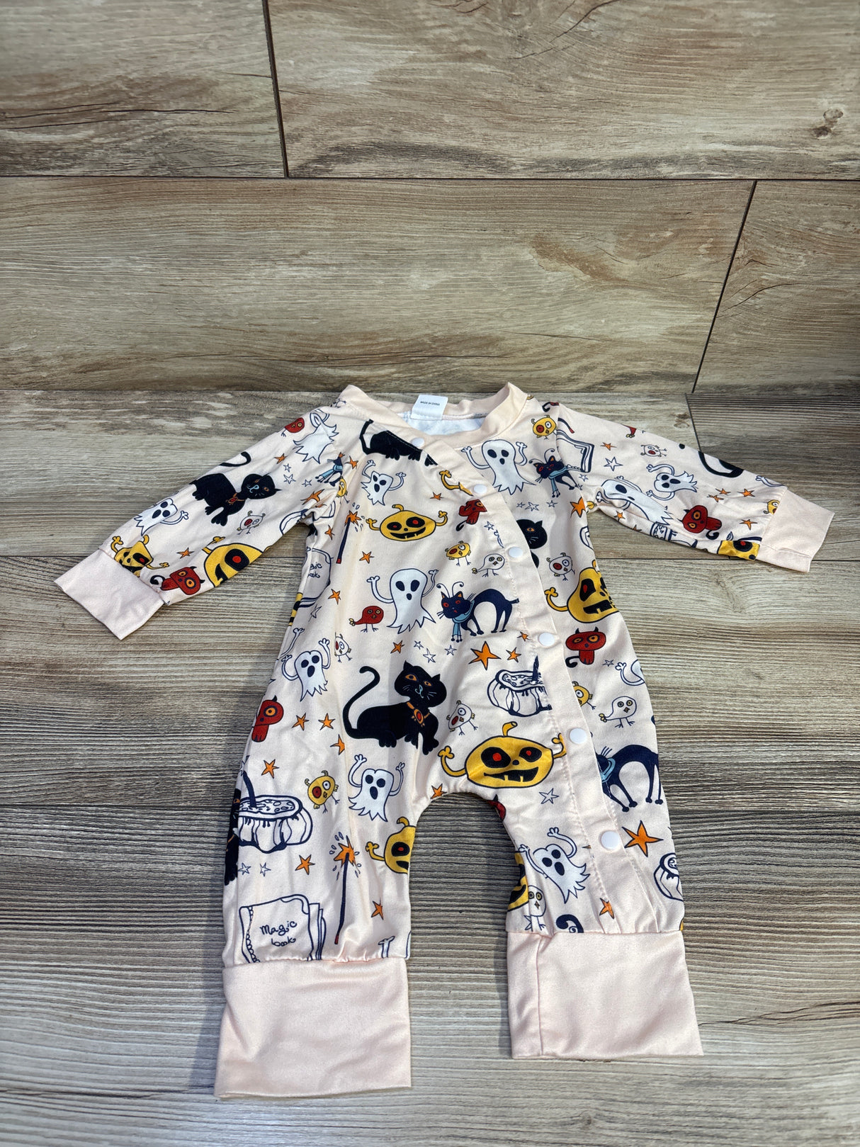 Likimi Halloween Print Coverall Beige sz 0-3m