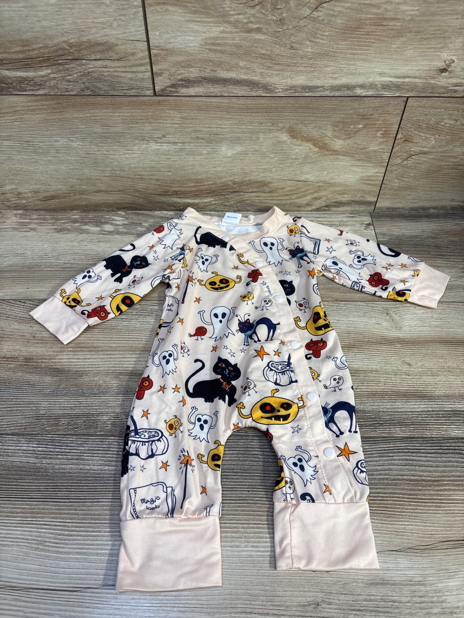 Likimi Halloween Print Coverall Beige sz 0-3m