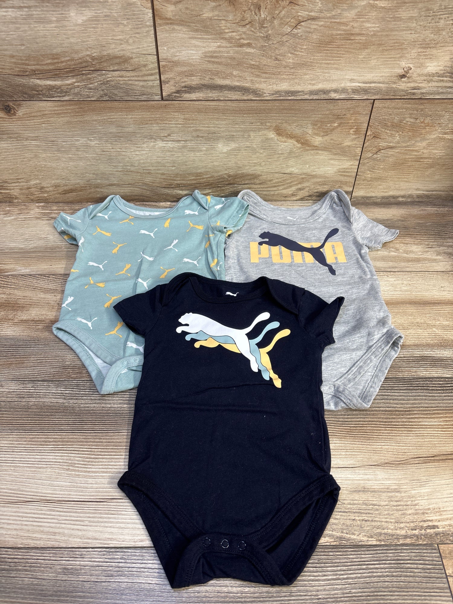 Puma 3pk Bodysuit Set Navy sz 12m