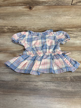 Nanette Lepore Plaid Top Blue sz 24m