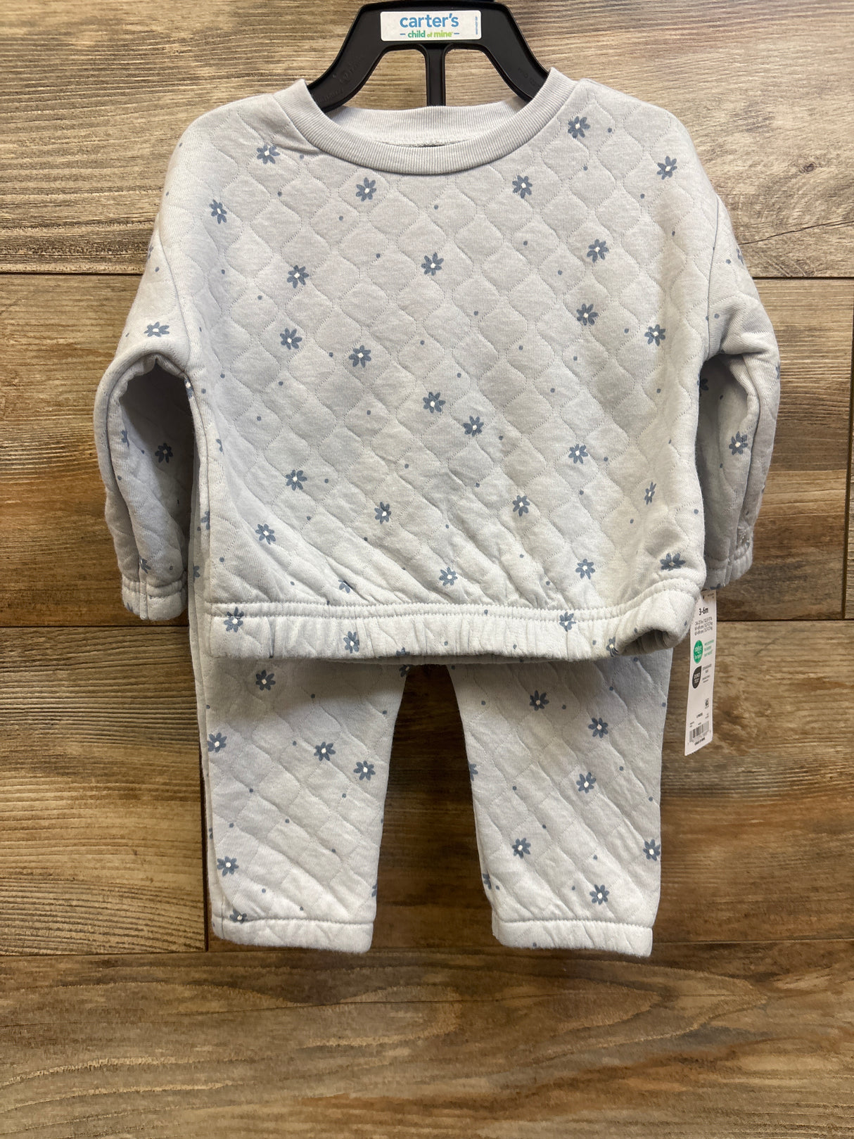 NEW Child Of Mine 2pc Sweatshirt & Pants Set Blue sz 3-6m