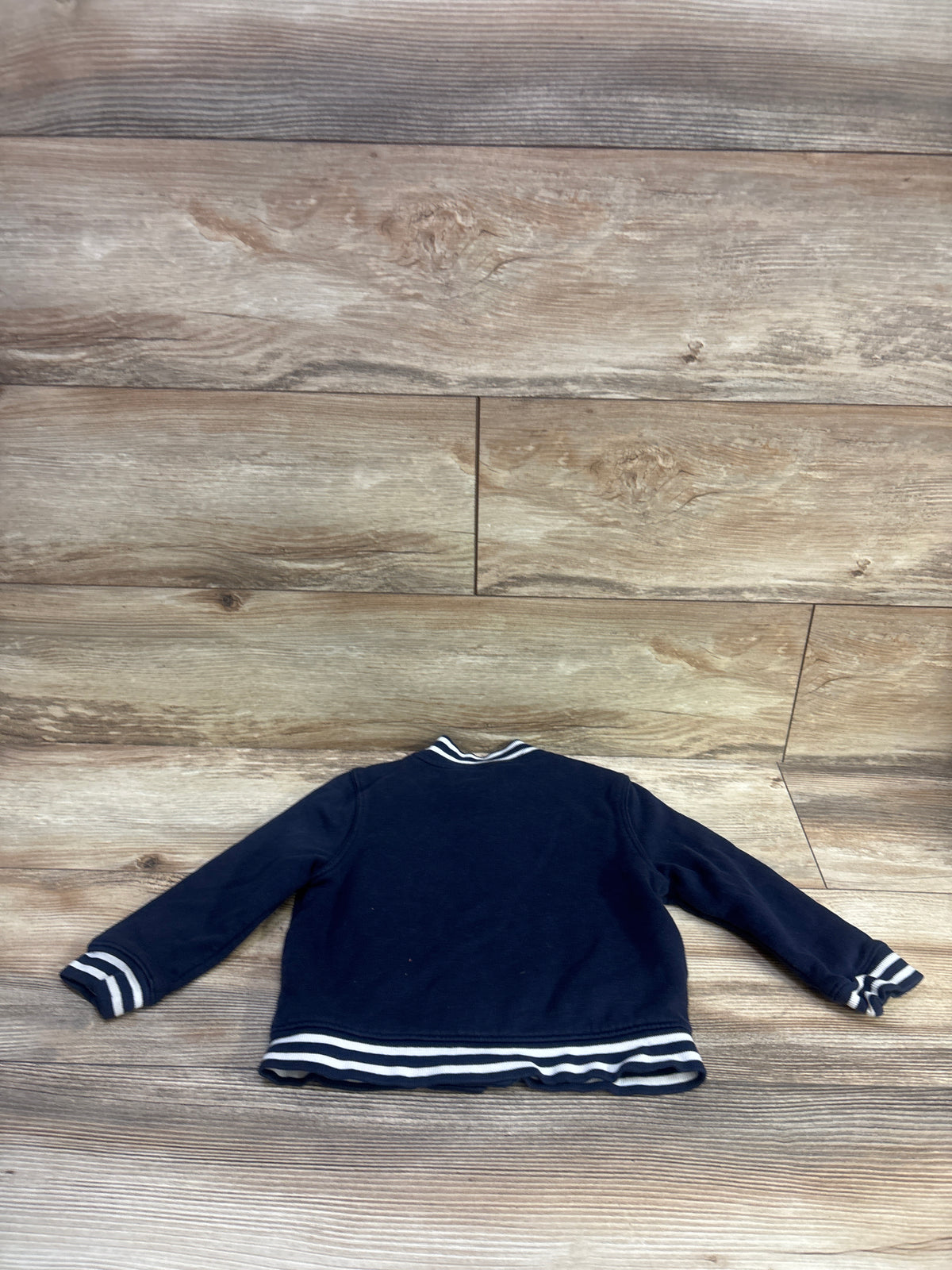 Old Navy Button-Front Graphic Bomber Jacket Navy sz 3T