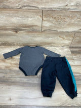 Nike 2pc Eat Sleep Dominate. Bodysuit & Pants Grey sz 9-12m