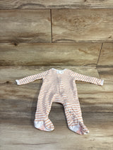 Burts Bees Baby Striped Sleeper White sz Newborn