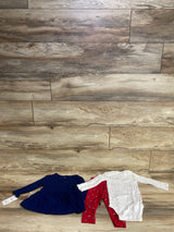 NEW Just One You 3pc Polka Dot Bodysuit & Bottoms Set White sz 18m