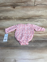 NEW Cat & Jack Floral Long Sleeve Romper Pink sz Newborn