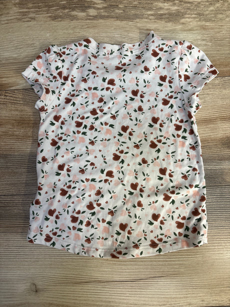 Young Hearts Floral Shirt White sz 4T - Me n Mommy To Be