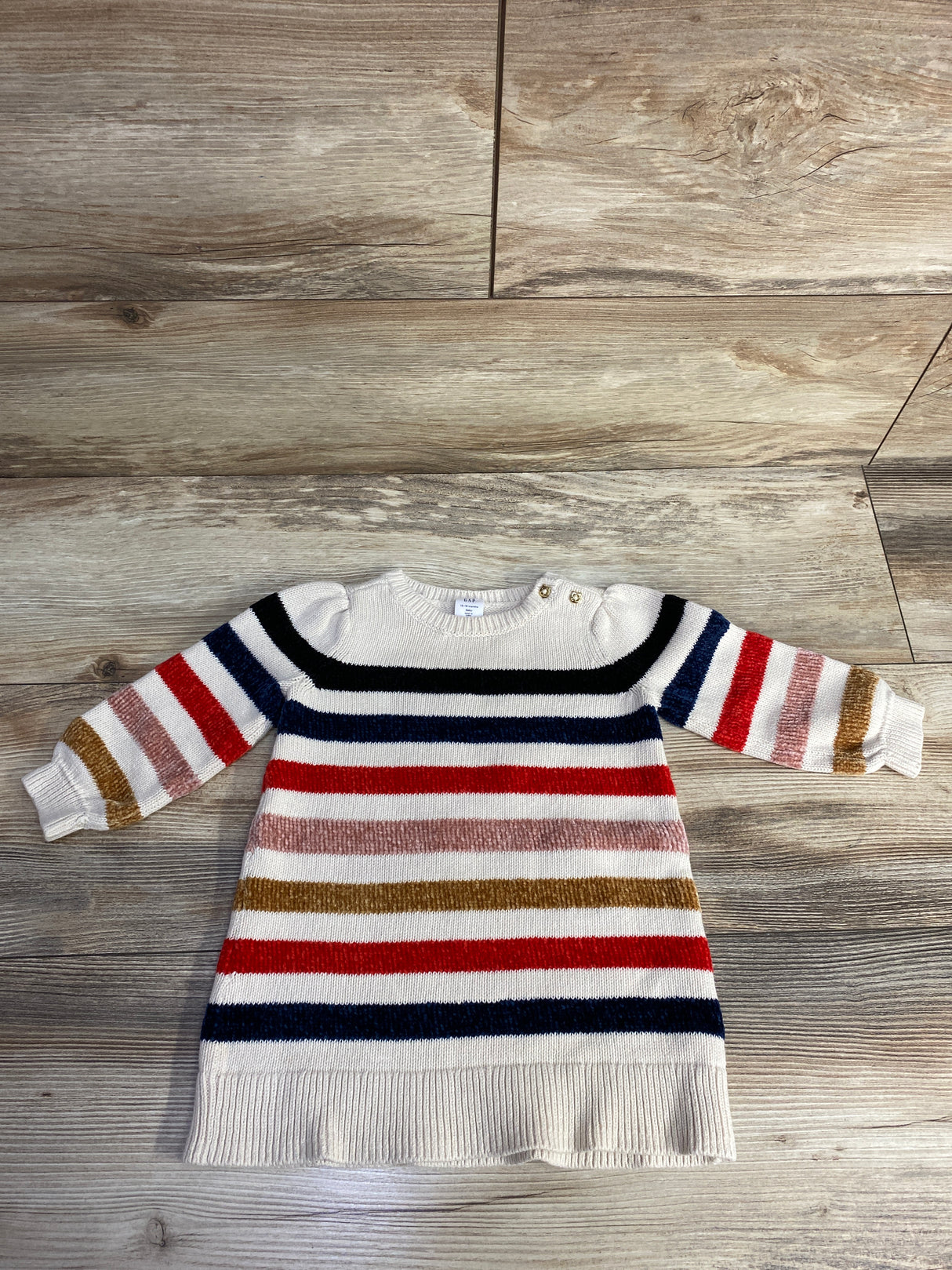 Baby Gap Striped Knit Sweater Beige sz 12-18m