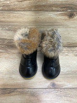 Comfy Kids Toddler Winter Boots With Faux Fur Black Sz 6c