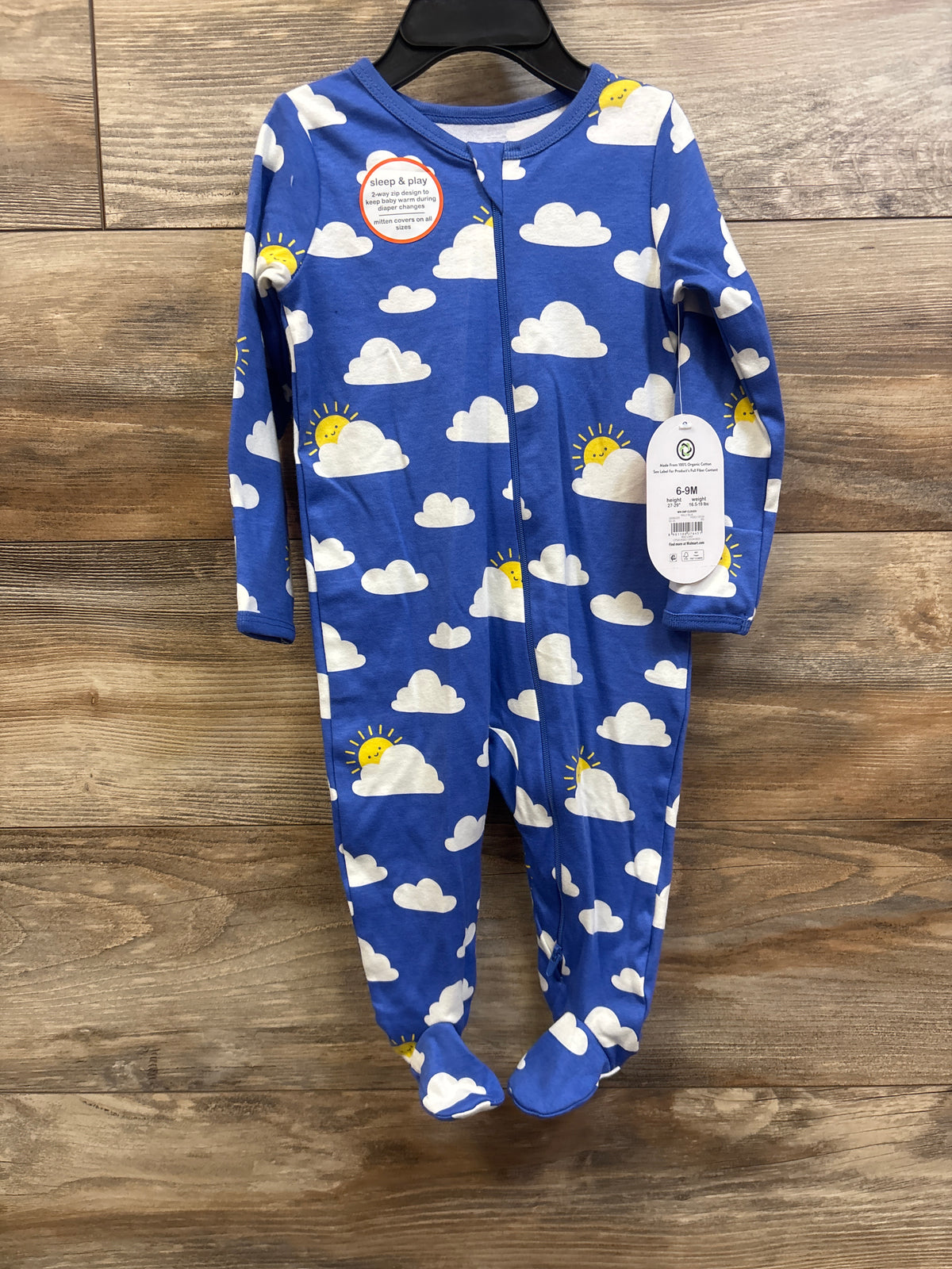 NEW Wonder Nation Sleeper Blue sz 6-9m