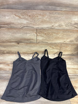 BHRIWRPY 2pk Nursing Tank Tops Grey/Black sz Medium