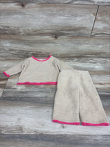 Carter's 2pc Knit Fuzzy Sweater & Pants Set Tan sz 6m