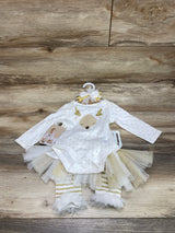 NEW Baby Essentials 4pc Reindeer Bodysuit Set White sz 6m