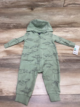 NEW Carter's Dinosaur Hooded Jumpsuit Green sz 6m