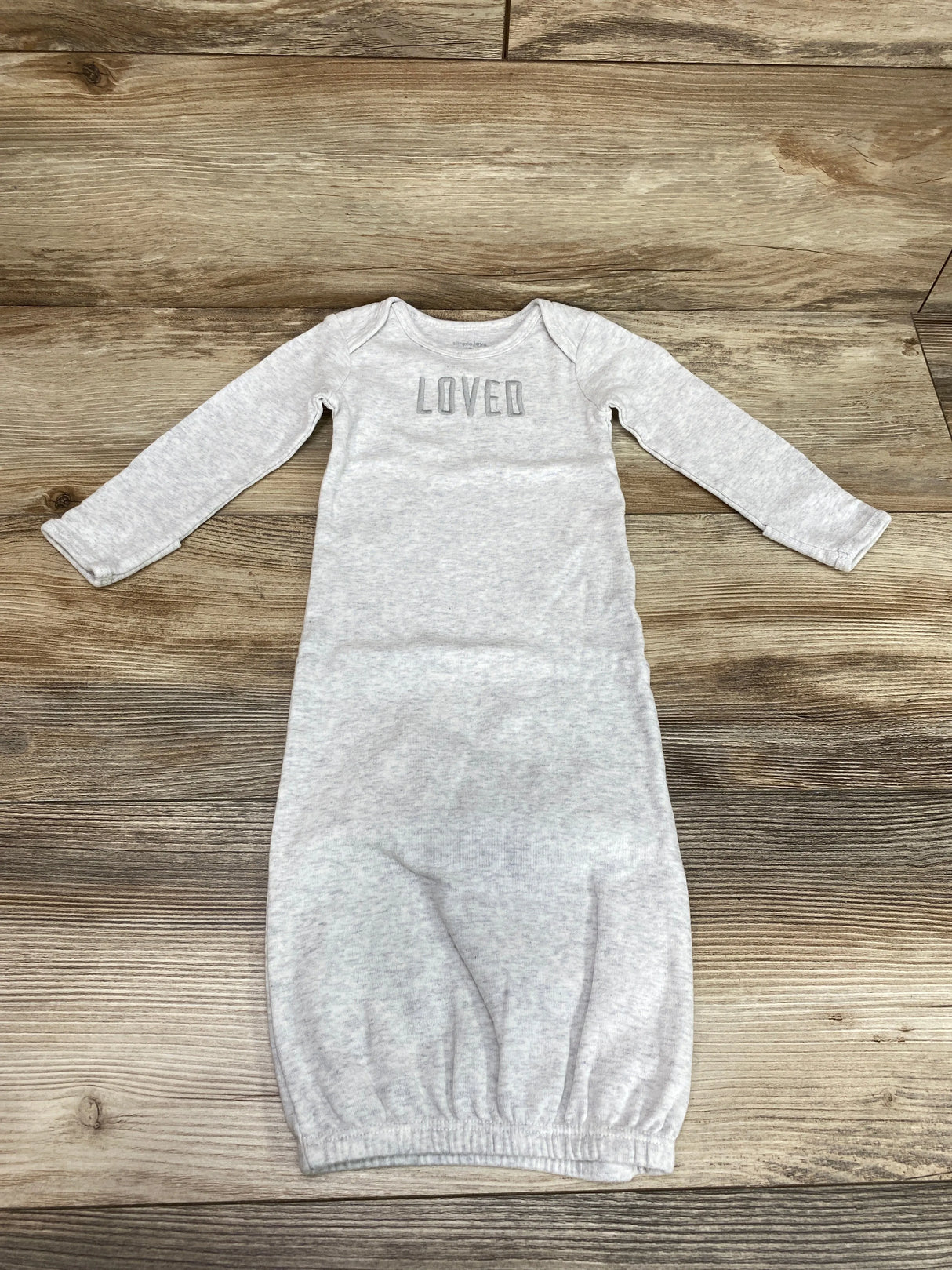 Simple Joys Loved Gown Grey sz 0-3m