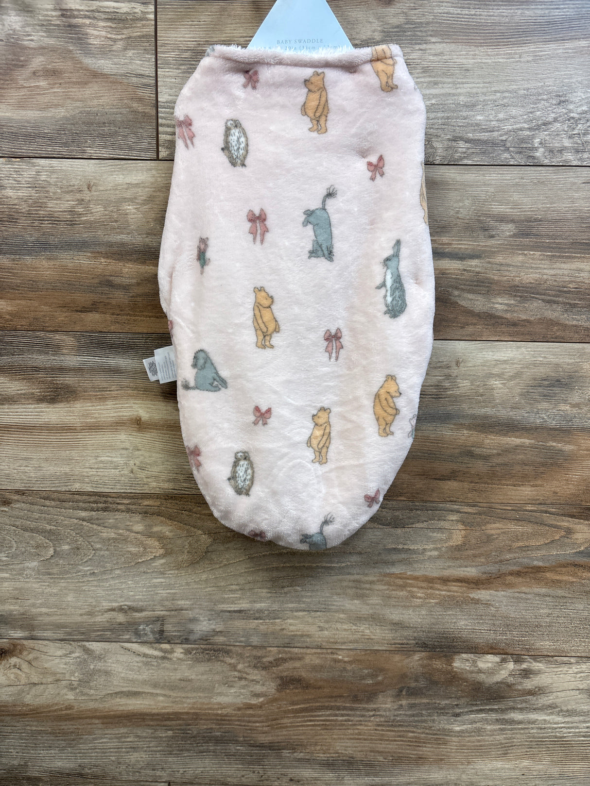 NEW Pooh Bear Collection Plush Swaddle Wrap Pink sz 0-3m