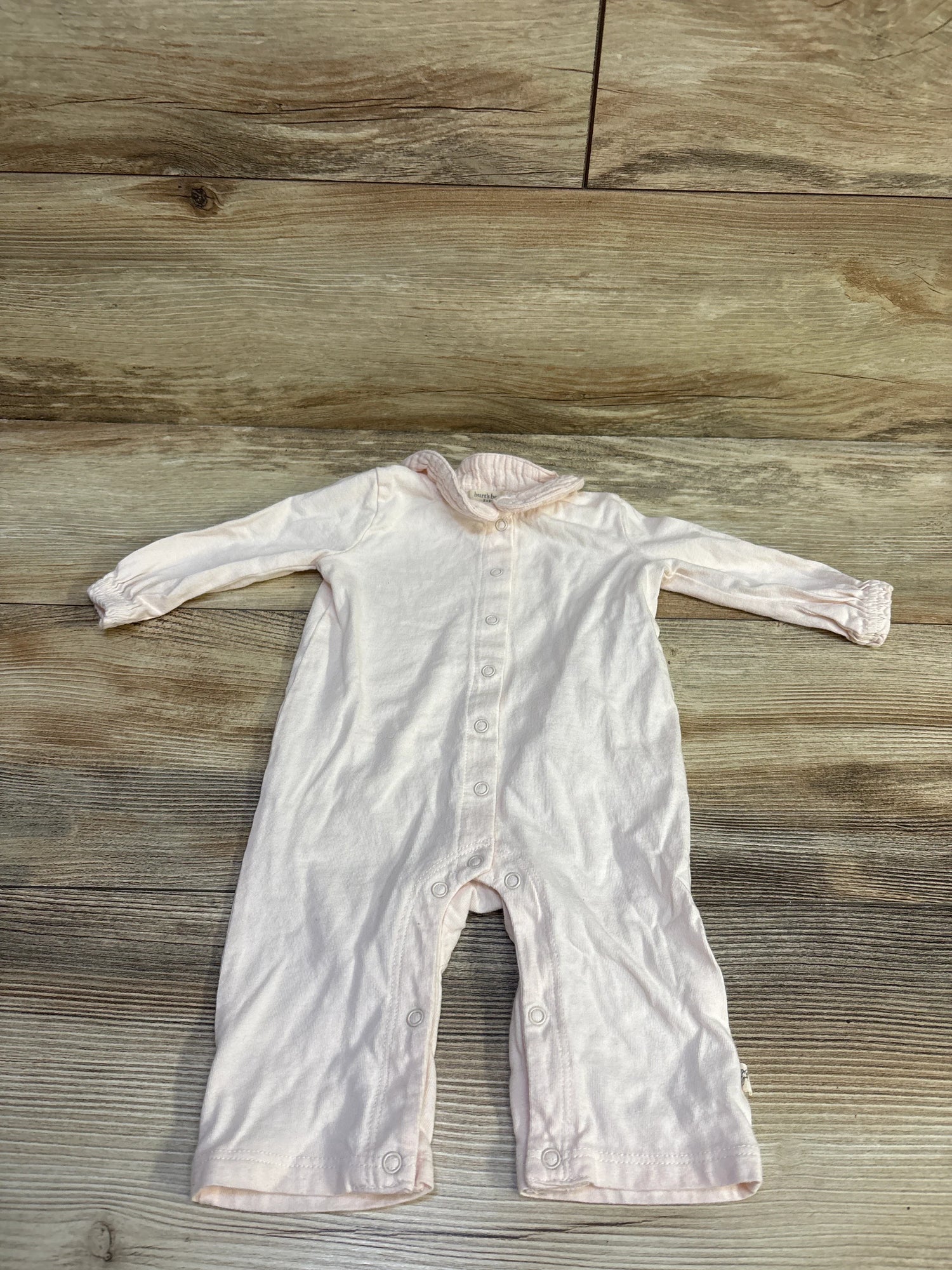 Burt's Bees Baby Organic Collared Coverall Pink sz Newborn