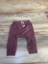 Modern Moments Drawstring Pull On Pants Burgundy sz 6-9m