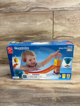 Hape Quadrilla Mega Skatepark marble run toy set in box with child playing, wood background