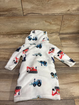 Plush Hooded Bath Robe White sz 0-9m