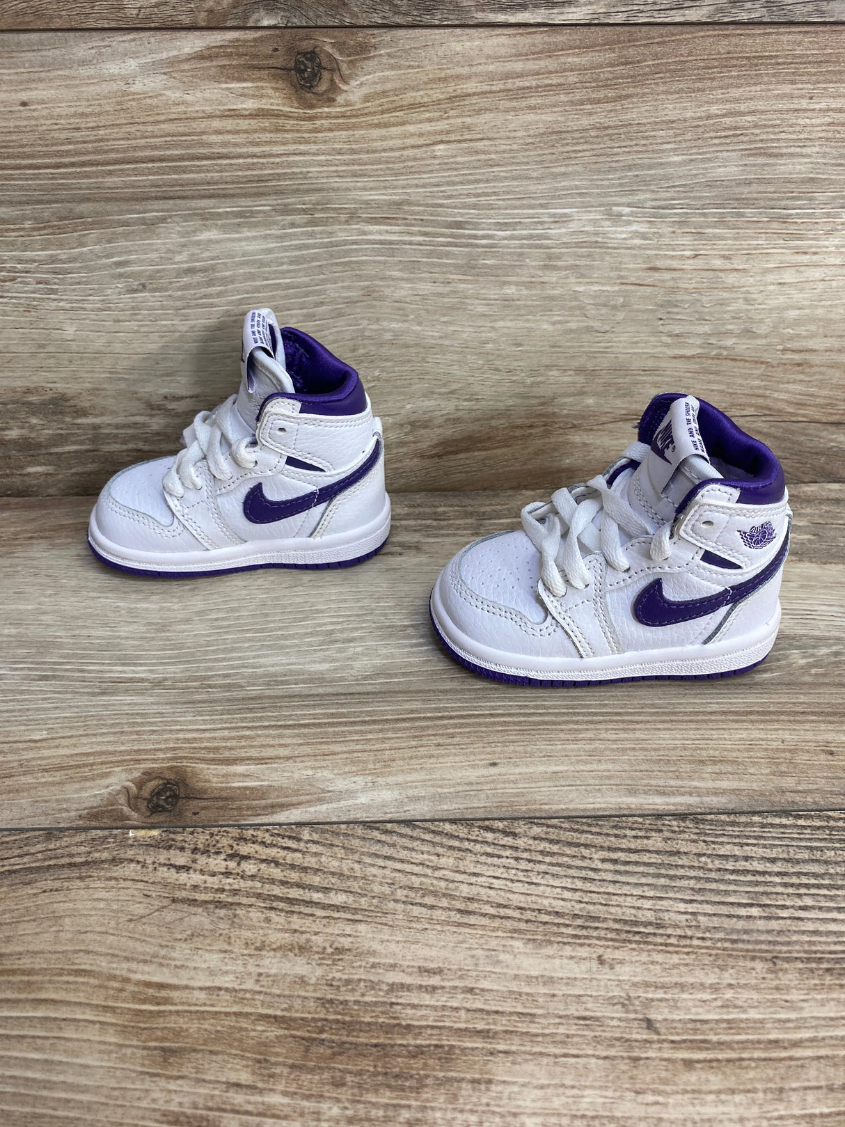 Air Jordan 1 Retro High OG TD 'Court Purple' Sneakers sz 3c