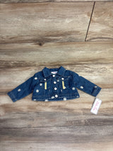 NEW Little Las Floral Embordered Denim Jacket sz 3-6m