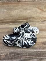 Crocs Classic Clogs White/Black Tie Dye sz 7c