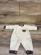 TootyTots Quilted Snap Jumpsuit Cream sz 3-6m