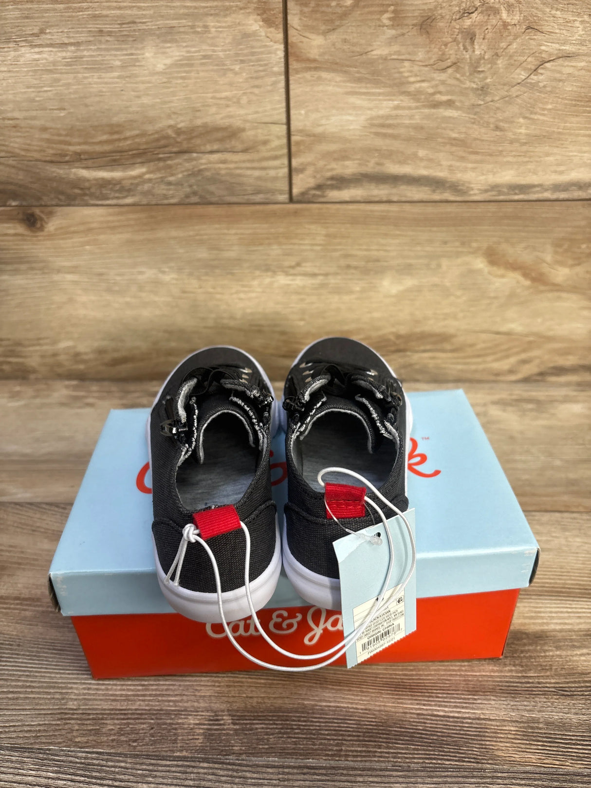 NEW Cat & Jack Lucian Double Zipper Sneakers Grey sz 13c