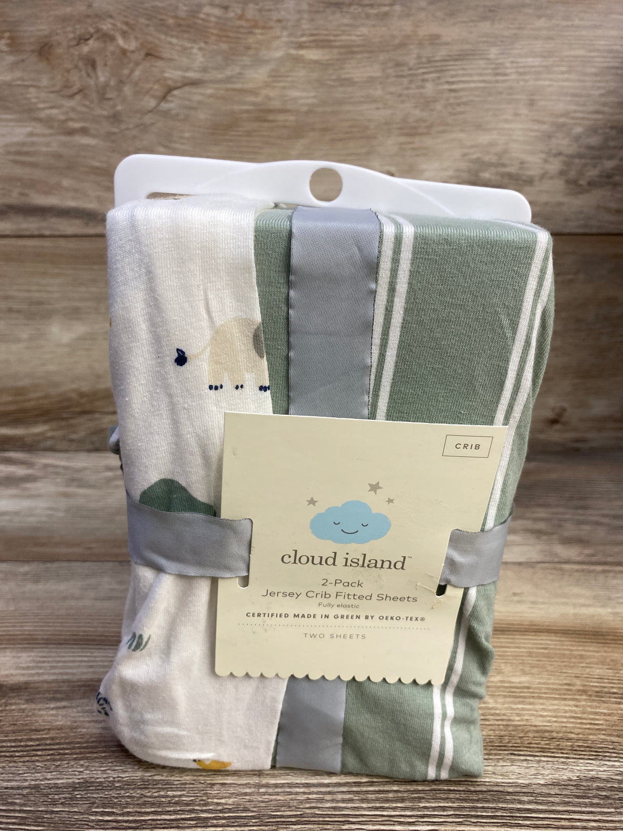 NEW Cloud Island Fitted Jersey Crib Sheet, 2pk
