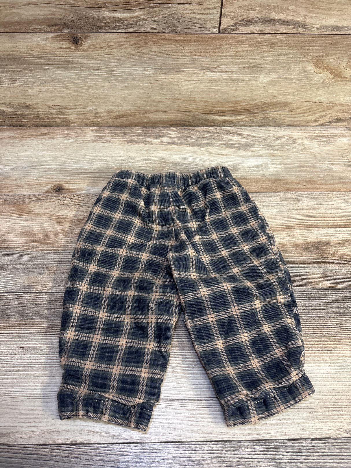 Baby Gap Plaid Corduroy Pull-On Pants Green sz 12-18m
