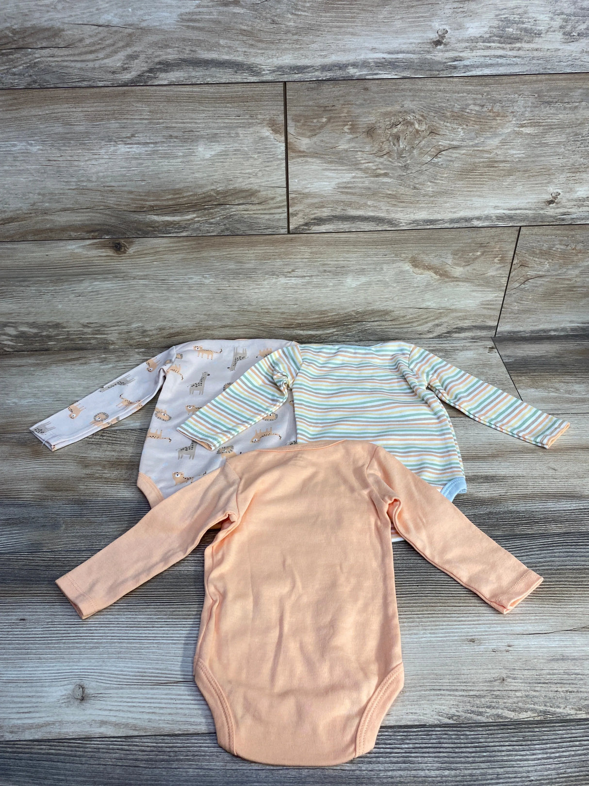 Chick Pea 3pk Bodysuits Orange sz 6-9m